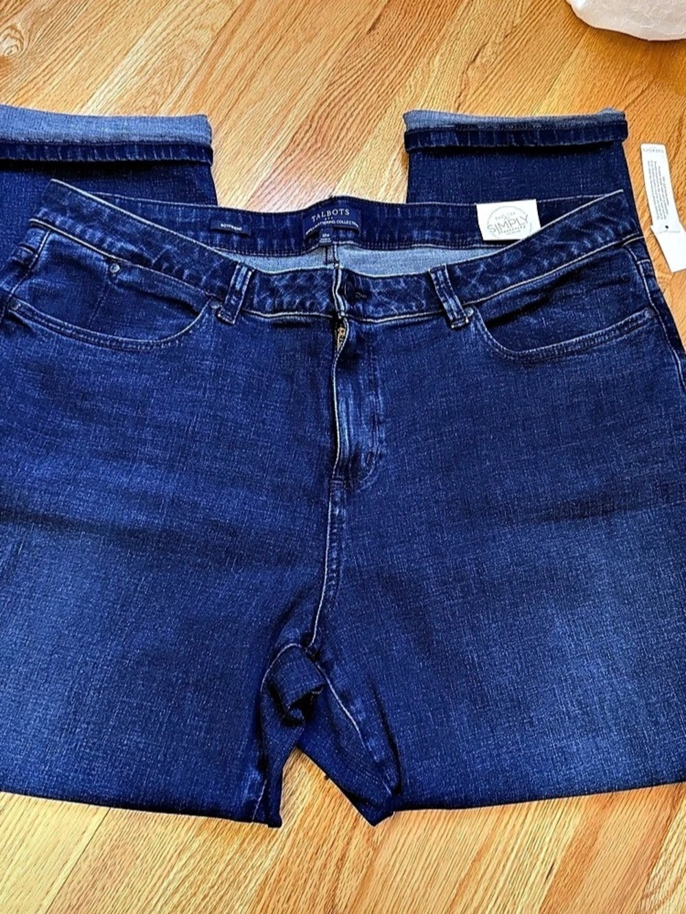 Talbots Simply flattering Boyfriend Jeans Blue 18W NWT
